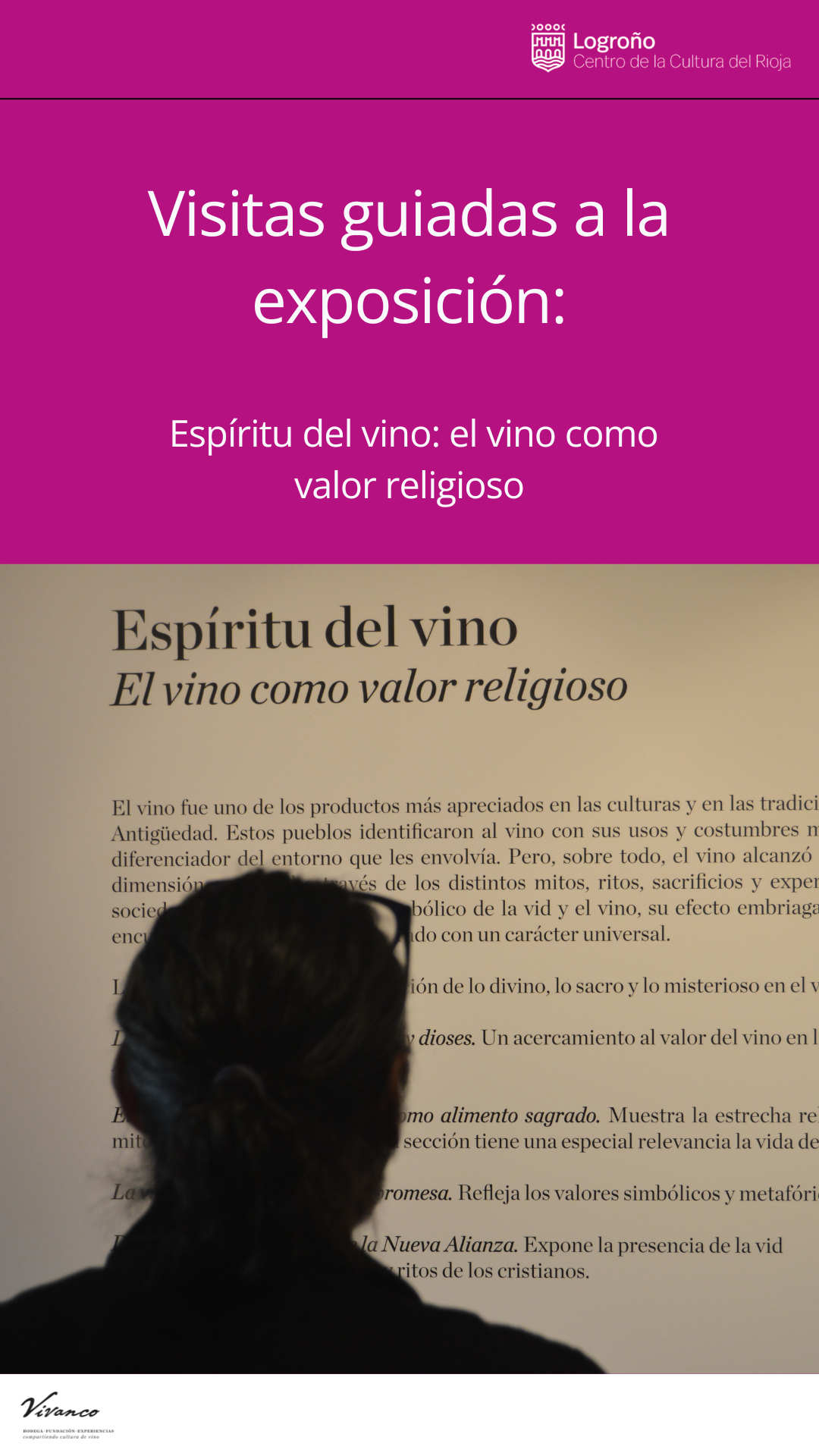 Visitas guiadas a la exposición Espíritu del vino: el vino como valor religioso